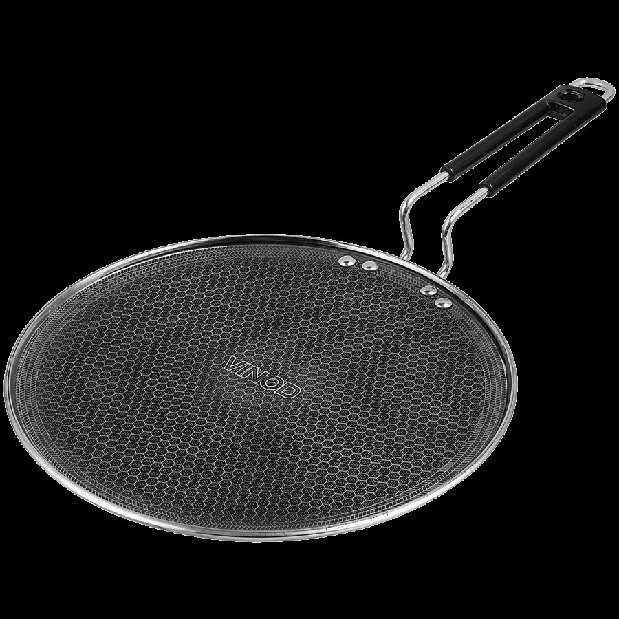 Vinod Platinum Stainless Steel Non-Stick Flat/Dosa Tawa - 3 Layer Coating