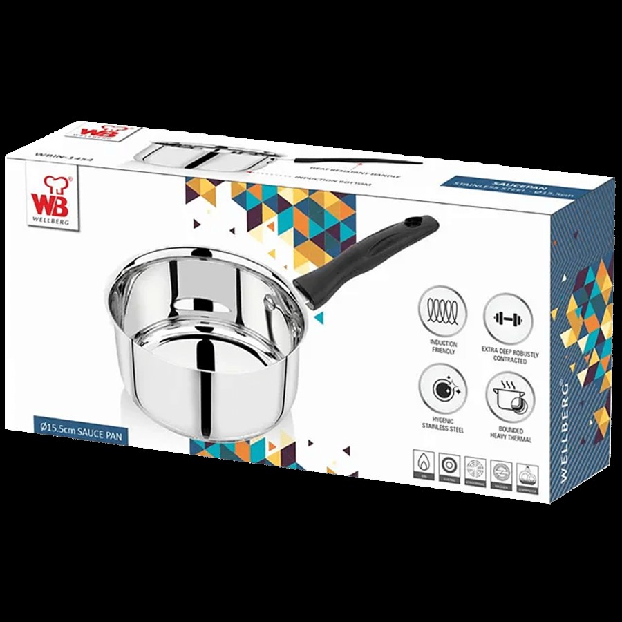 Wellberg Wellberg Stainless Steel Saucepan - 2 Layer Coating