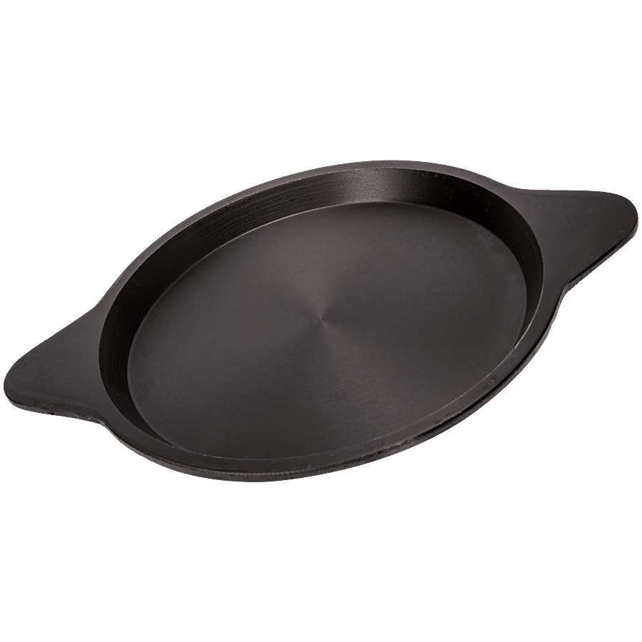 aarogyam Cast Iron Shallow Fry/Multipurpose Tawa/Fish Fry Pan - 25.4 cm