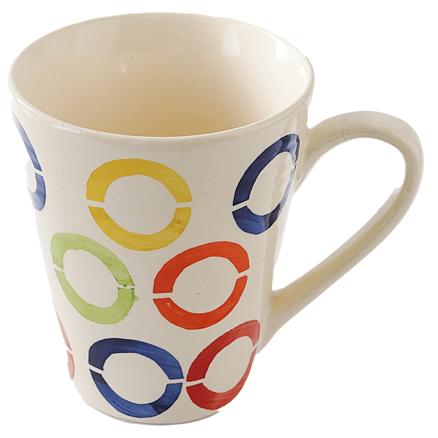 BB Home Earth Ceramic Coffee Mug - Rainbow Circle Design