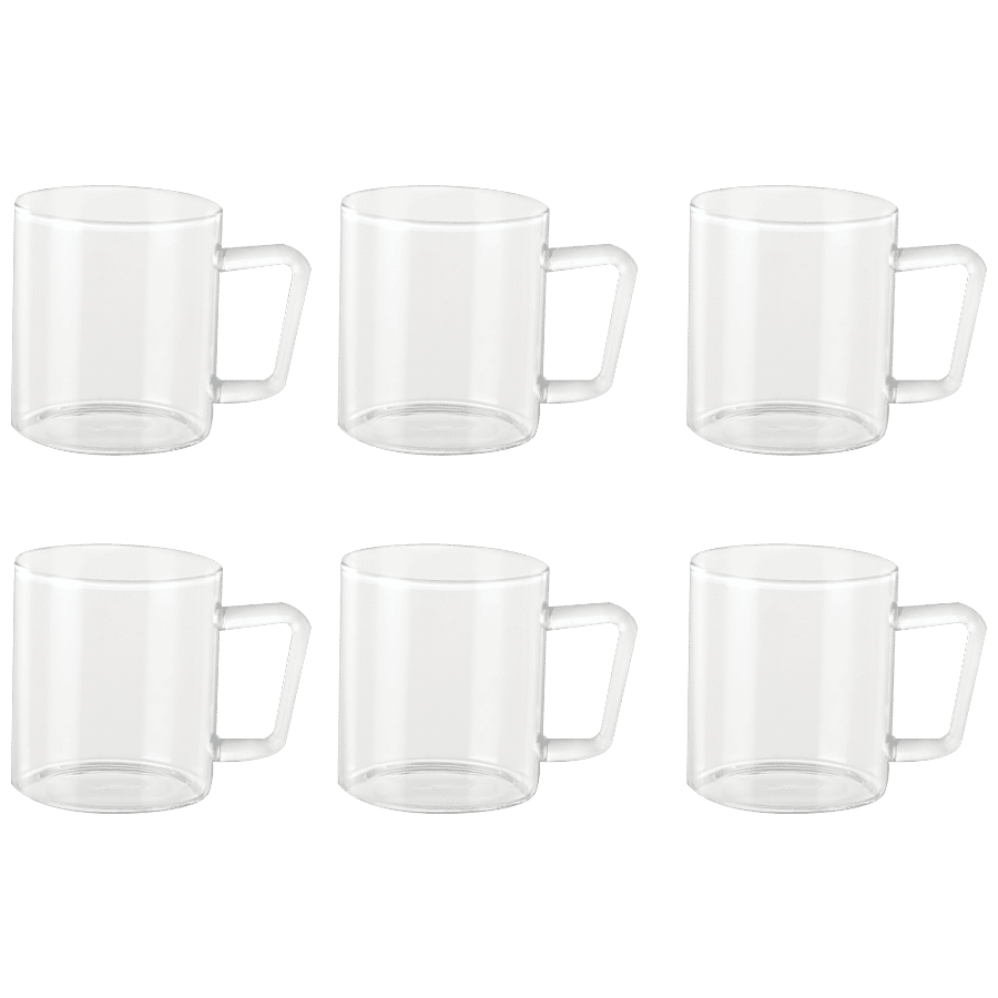 Borosil Vision Tea-N-Coffee Mug Set - Glass