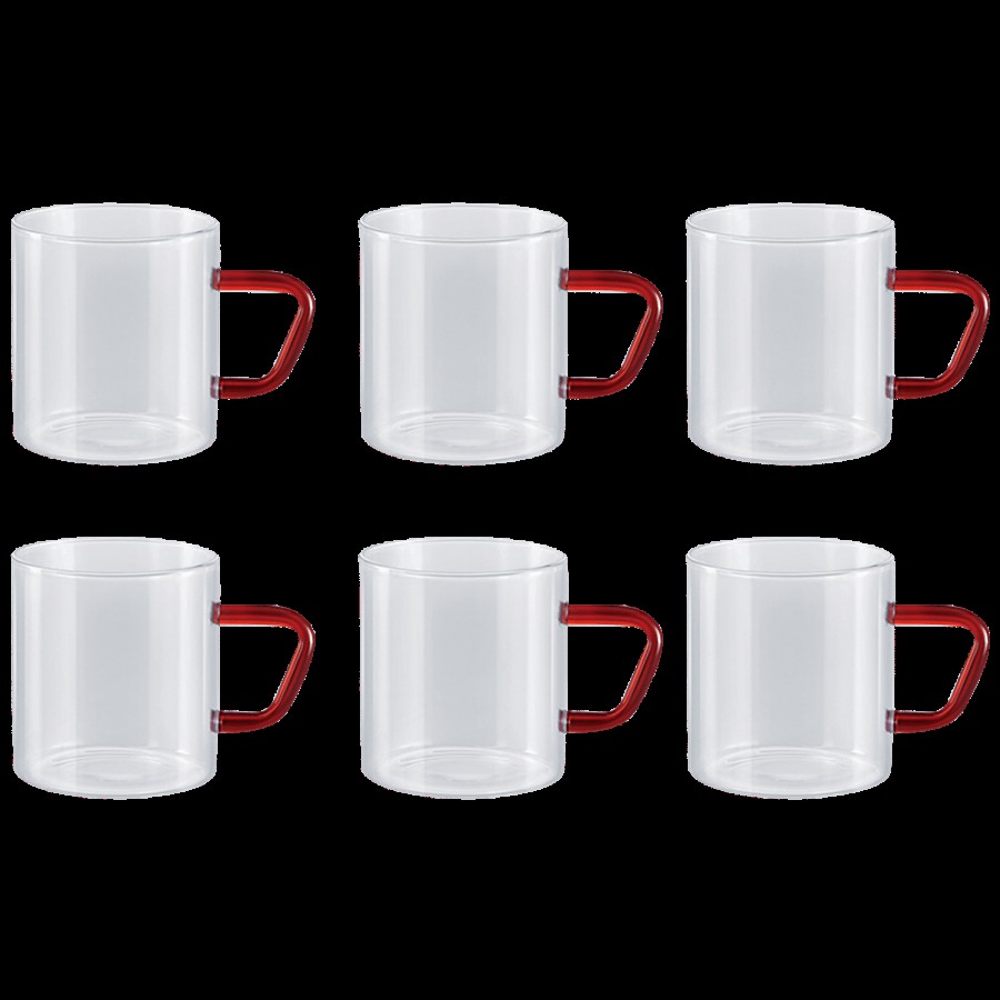 Borosil Vision Tea-N-Coffee Mug Set - Glass