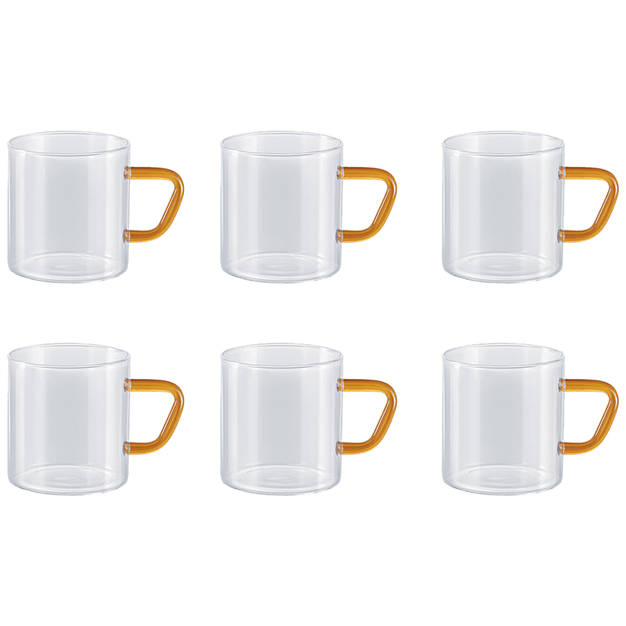 Borosil Vision Tea-N-Coffee Mug Set - Glass