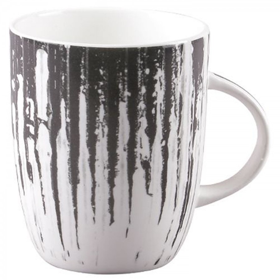 Claycraft Bonechina Milk Mug - Black & Grey