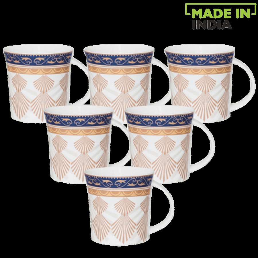 Claycraft Chai/Bone China Tea/Coffee Cups - Ethnic Design