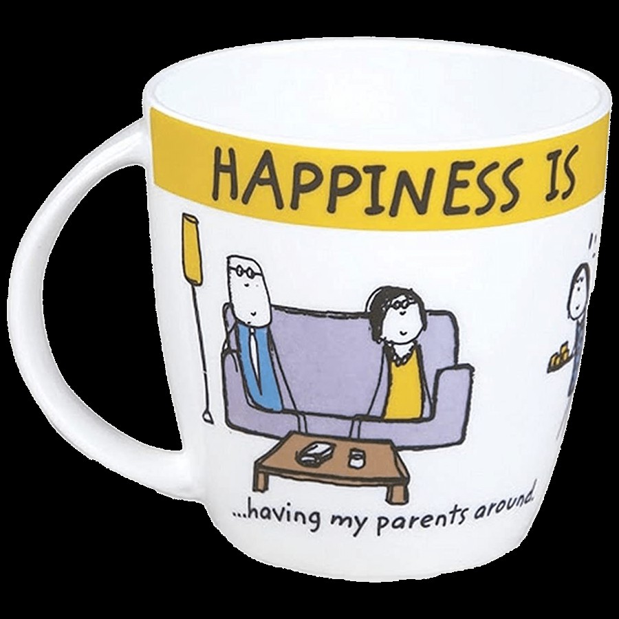 Claycraft Coffee Mug - Happiness Is Parents Around