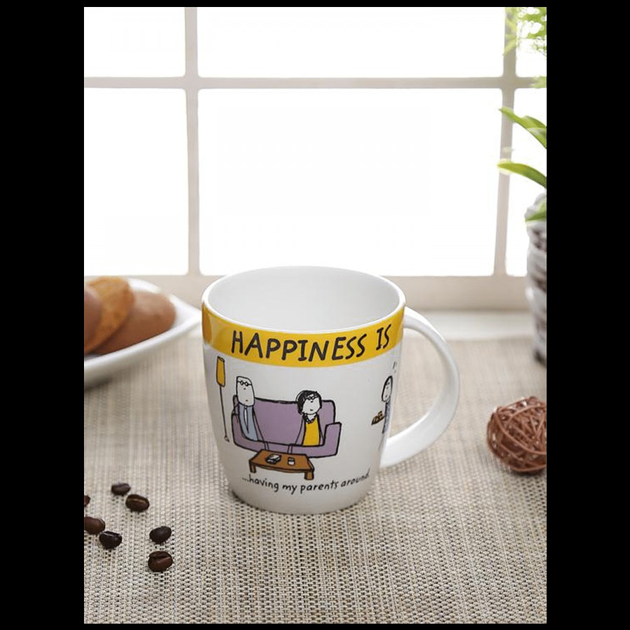 Claycraft Coffee Mug - Happiness Is Parents Around