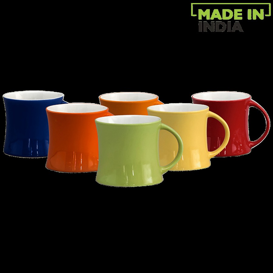 Claycraft Diamond Coffee Mugs - Multi Colour