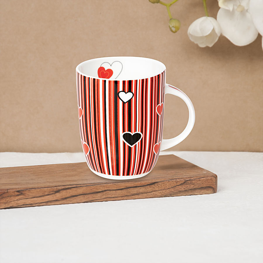 Claycraft Heart Printed Design Coffee Mug