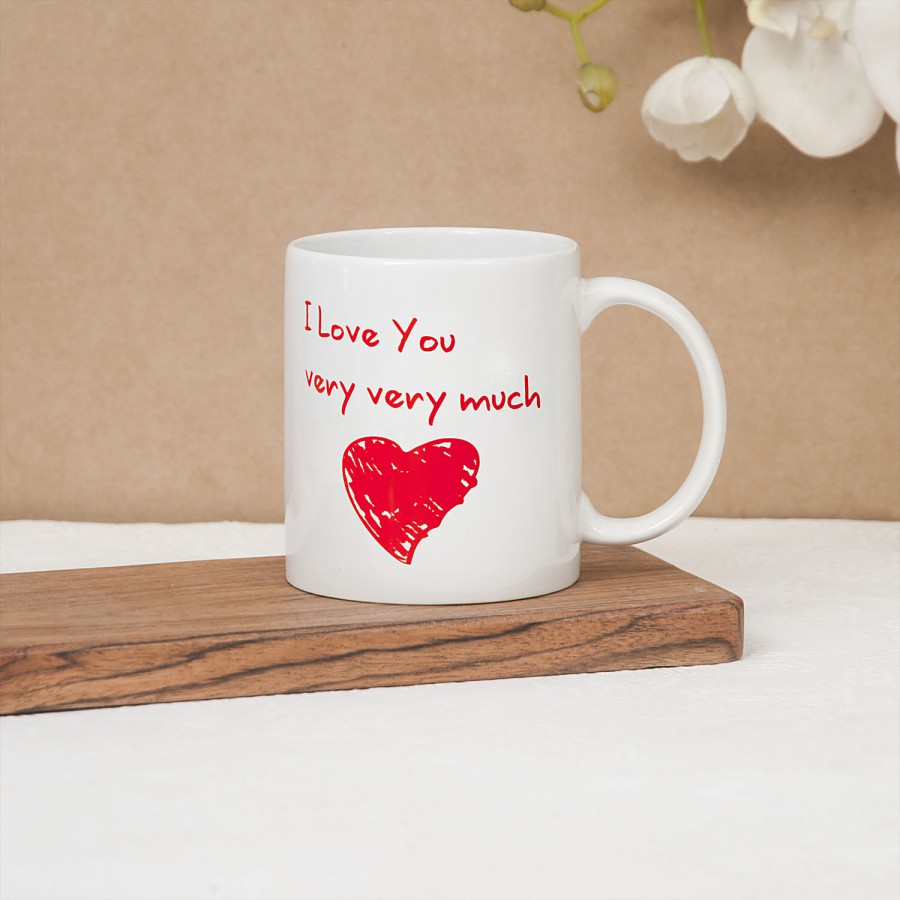 Claycraft I Love You Printed Coffee & Milk Mugs