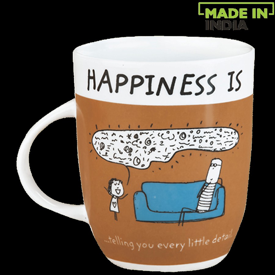 Claycraft Orchid Coffee/Milk Mug - Happiness Is Telling You