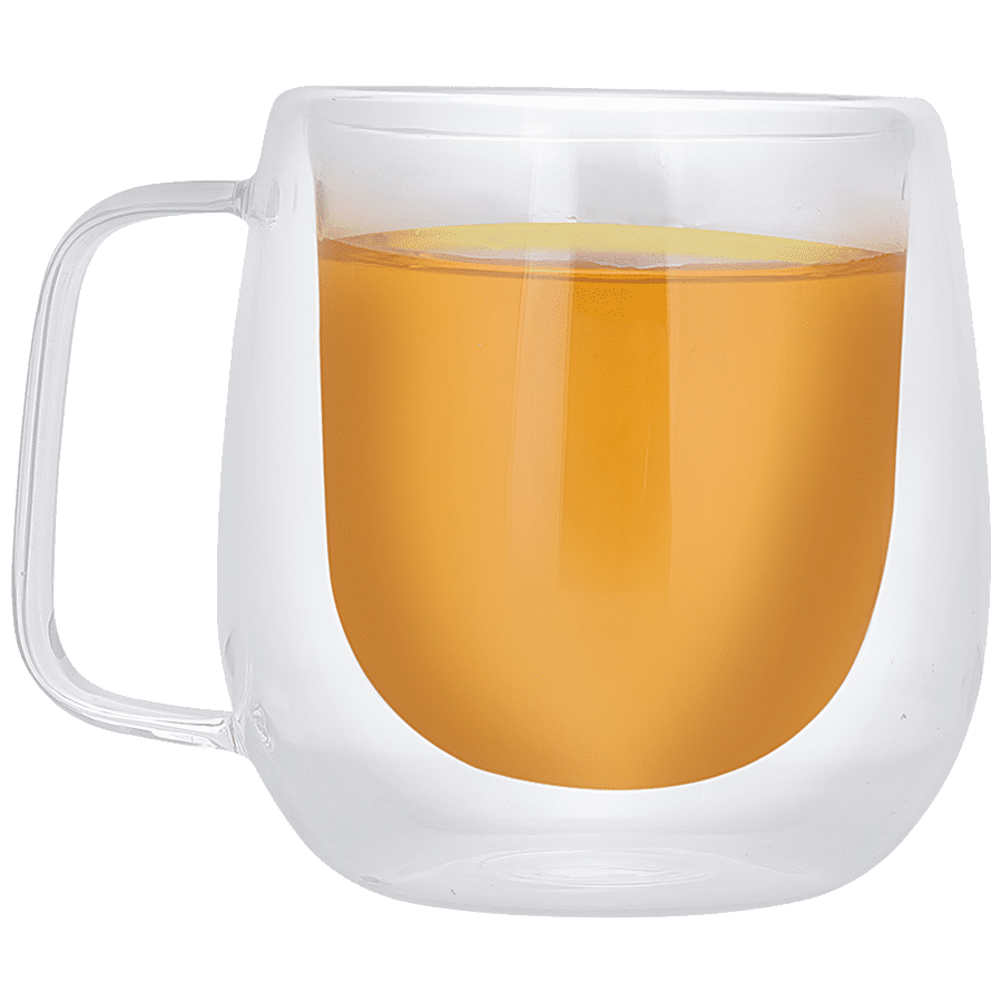 DP Double Wall Glass Coffee/ Tea Mug - Borosilicate