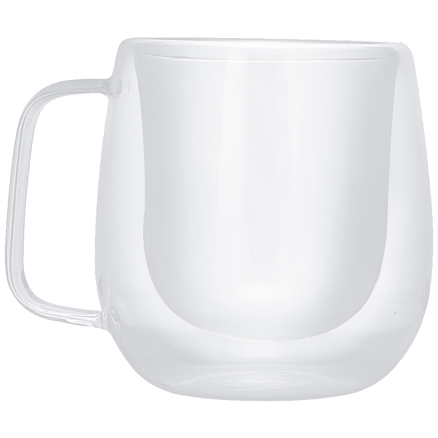 DP Double Wall Glass Coffee/ Tea Mug - Borosilicate