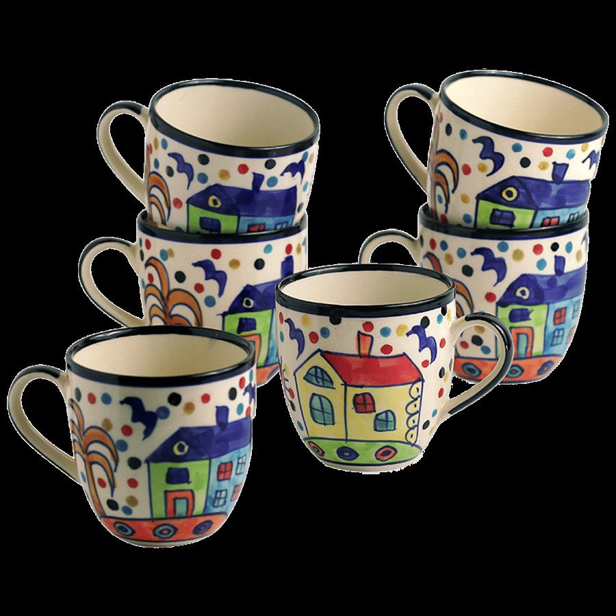 ExclusiveLane Ceramic Tea & Coffee Cups -  The Hut Morning Companions