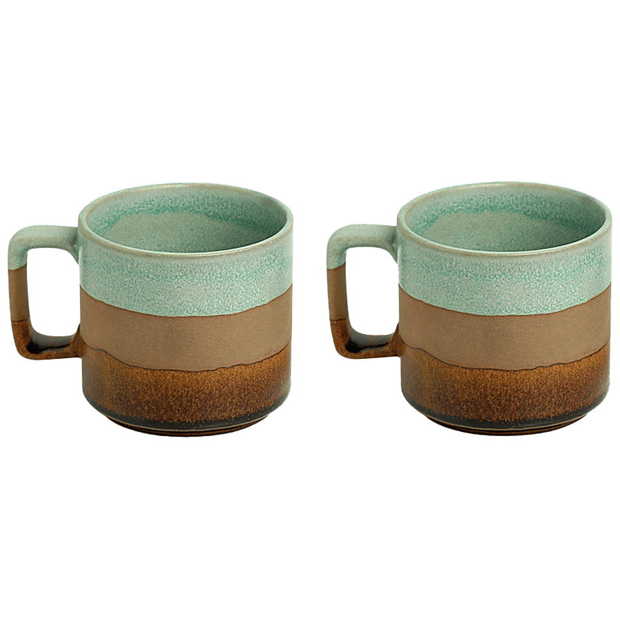 ExclusiveLane Ceramic Tea & Coffee Mugs - Mint Chocolate