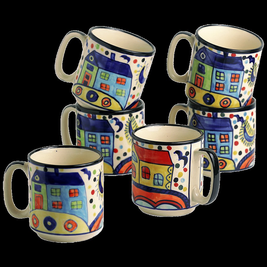 ExclusiveLane Ceramic Tea & Coffee Mugs - The Hut Coffee Hangouts'