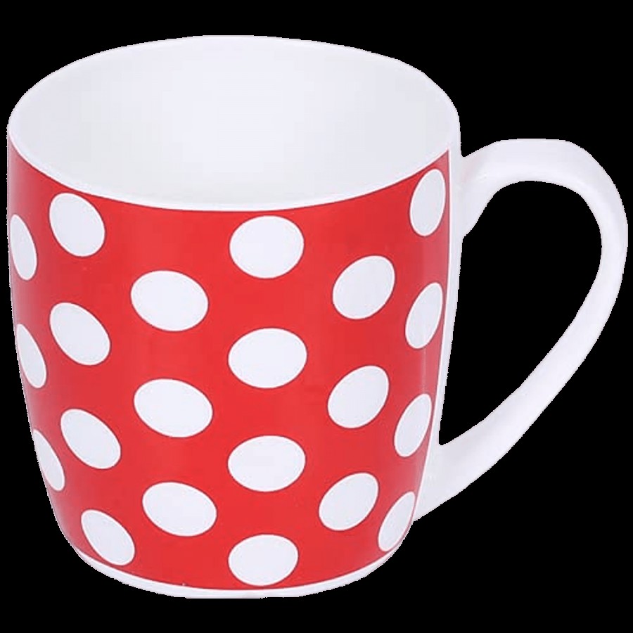 Femora Bone China /Ceramic Tea Cup Set -  Polka Dots