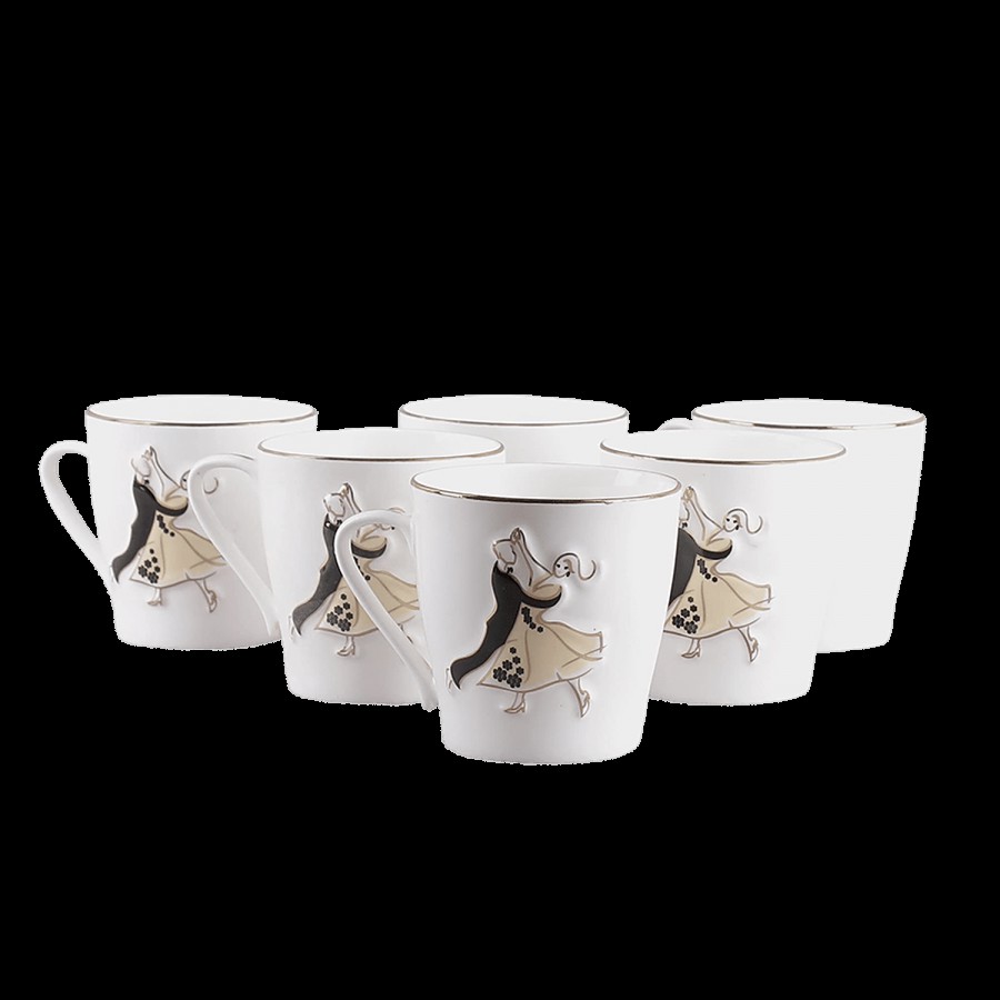 Femora Ceramic Tea Cup Set - Dancing Couple