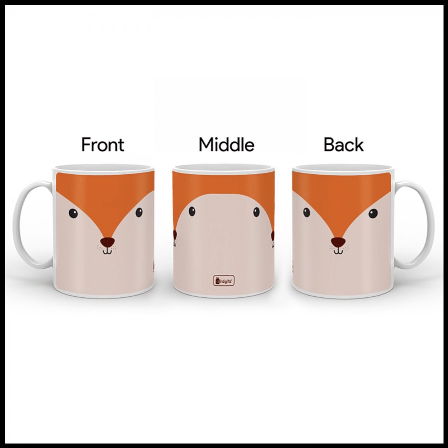 Indigifts Coffee Mug Half-N-Half Collection - Fox Printed