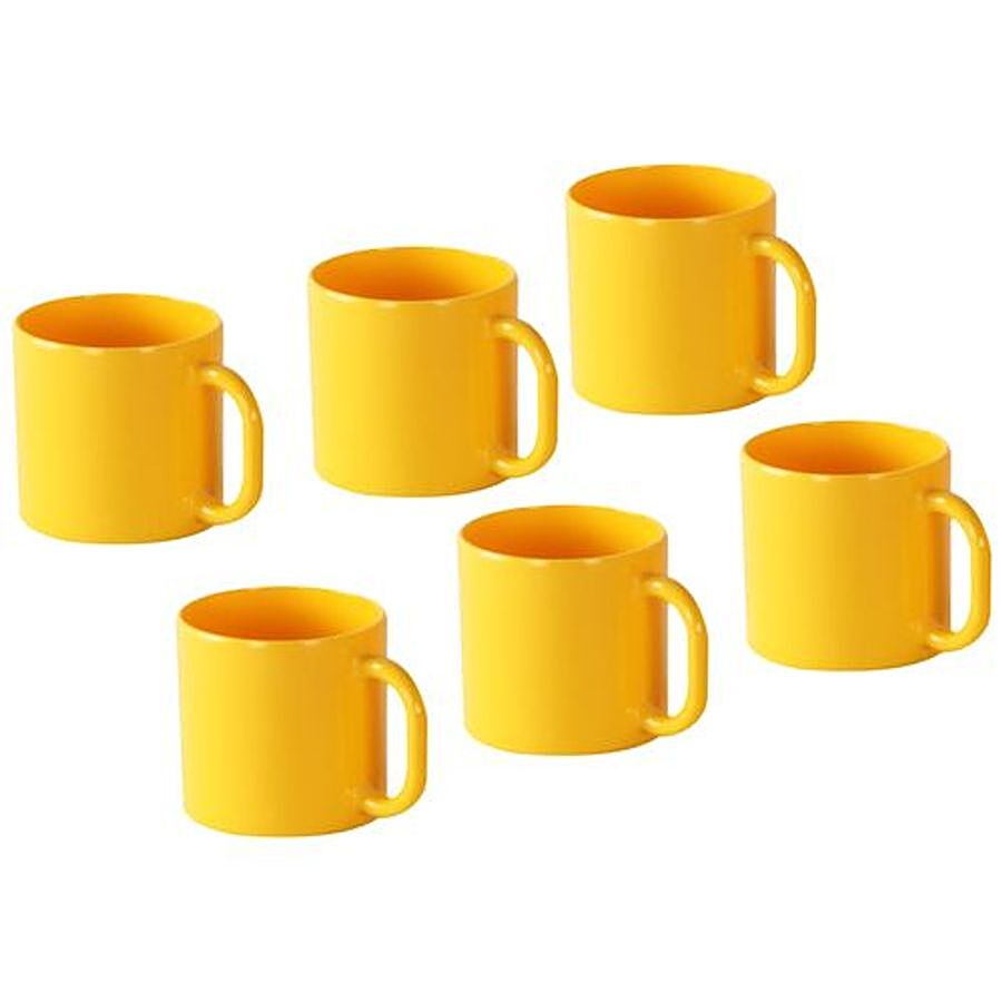 Iveo  Coffee/Chai Cup Set - 110 ml - 100% Melamine - Yellow