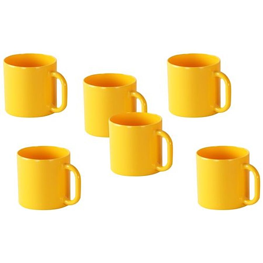 Iveo  Coffee/Chai Cup Set - 110 ml - 100% Melamine - Yellow