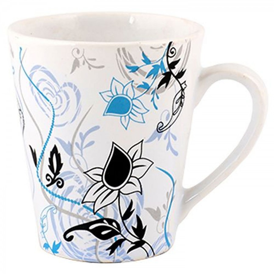 Parka Chai/Stoneware Milk/Coffee Mug - Blue & Black Floral