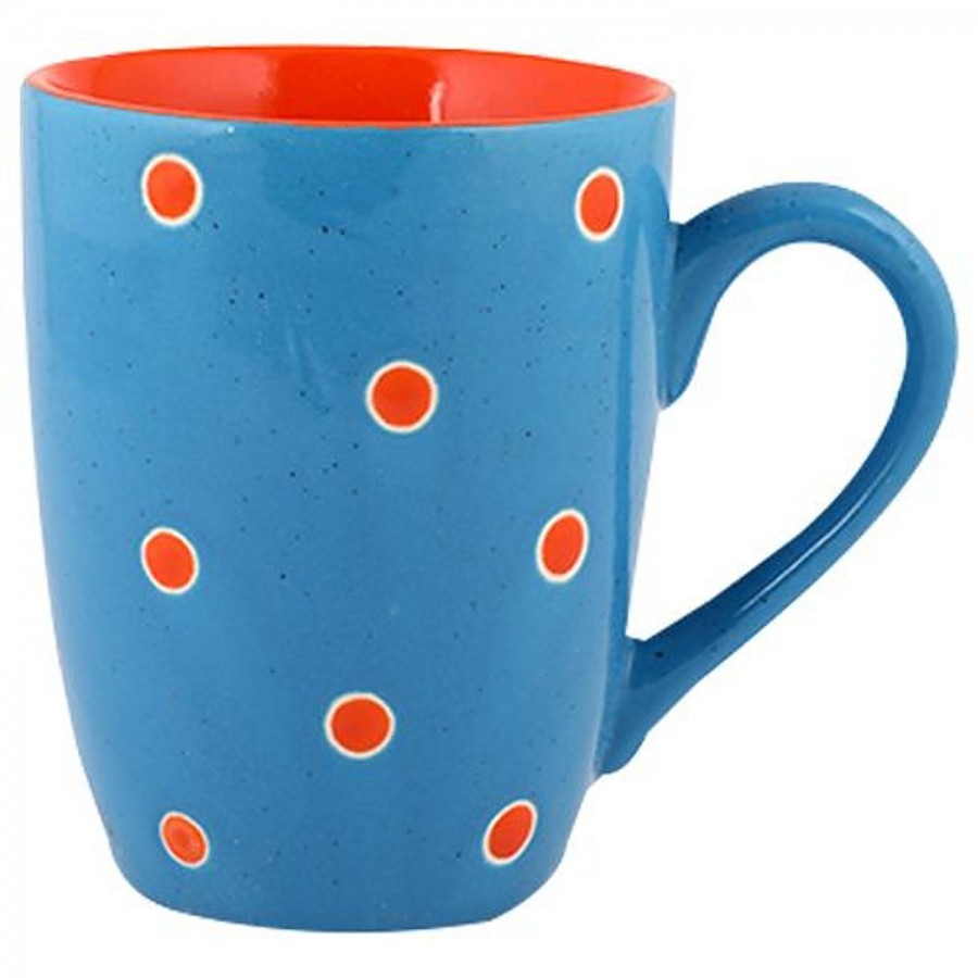 Parka Chai/Stoneware Milk/Coffee Mug Dot Series - Blue & Orange