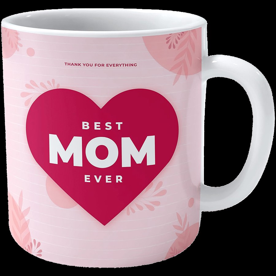 Pearlfiesta Best Mom Ever Printed Ceramic Coffee Mug - For Mother's Day