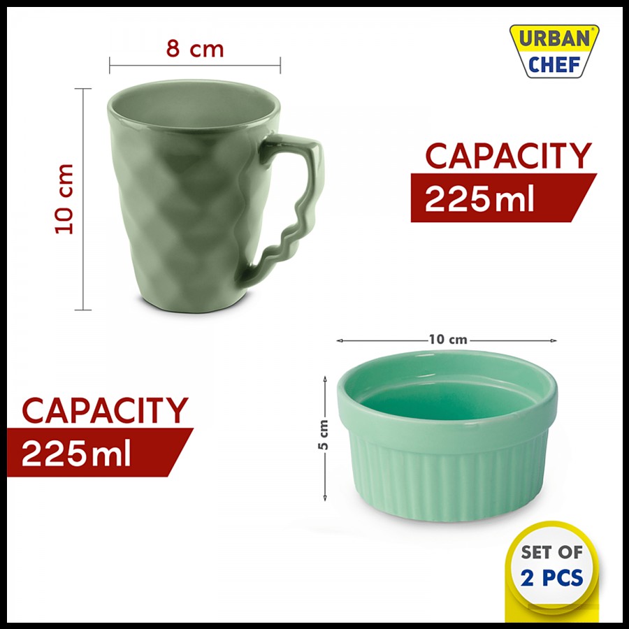 Urban Chef Bowl & Mug Set - Sea Green