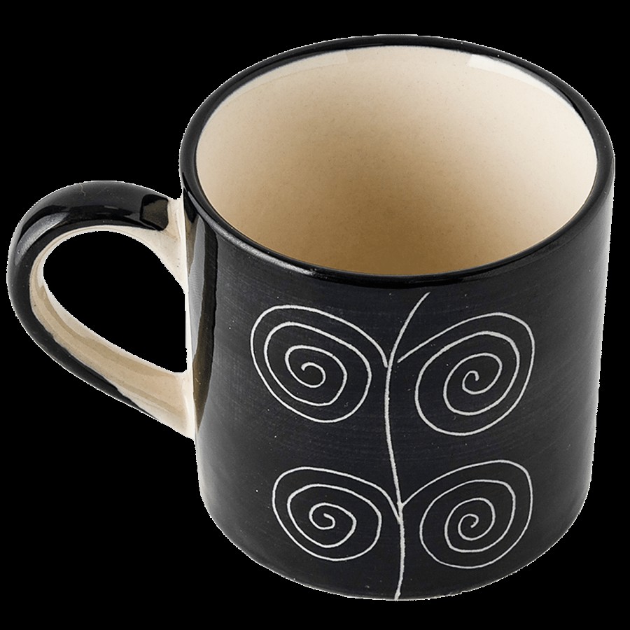 bb home Earth Ceramic Coffee Mug - Delightful Spiral Design