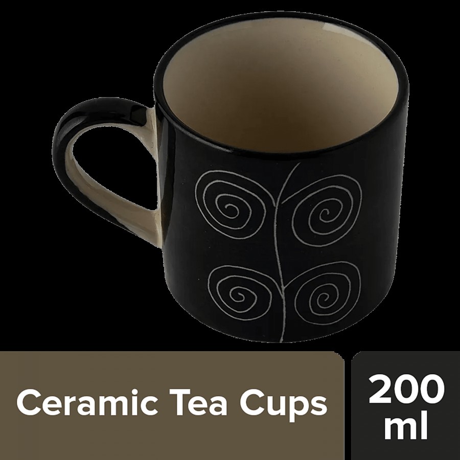 bb home Earth Ceramic Coffee Mug - Delightful Spiral Design