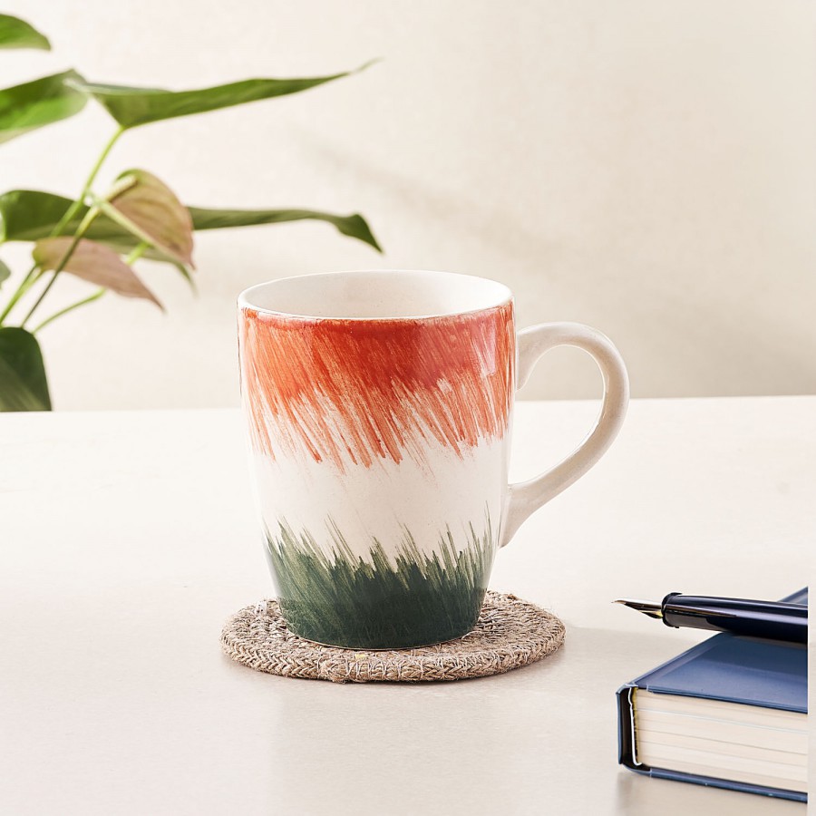 bb home Earth Indian Tri Colour Handcrafted Coffee Mug