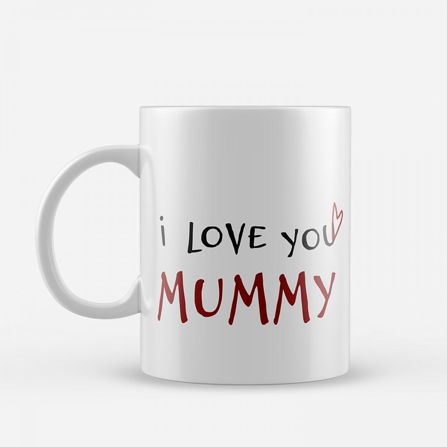 eCraftIndia "I Love You Mummy" Mother's Day Theme Ceramic Coffee Mugs - White