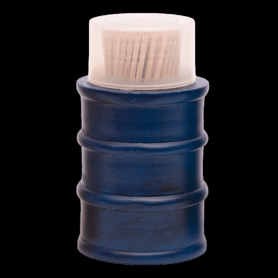 Ek Do Dhai Drum Toothpick Holder Blue