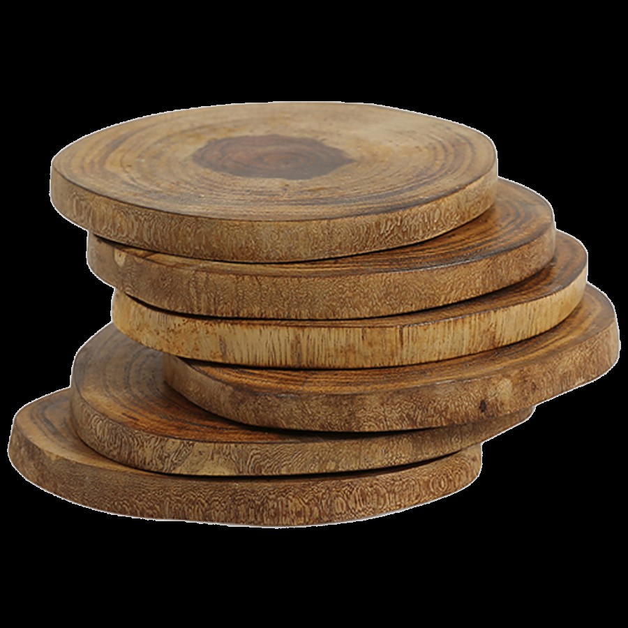 ExclusiveLane Handcrafted Coasters - Circles Of Wood Log