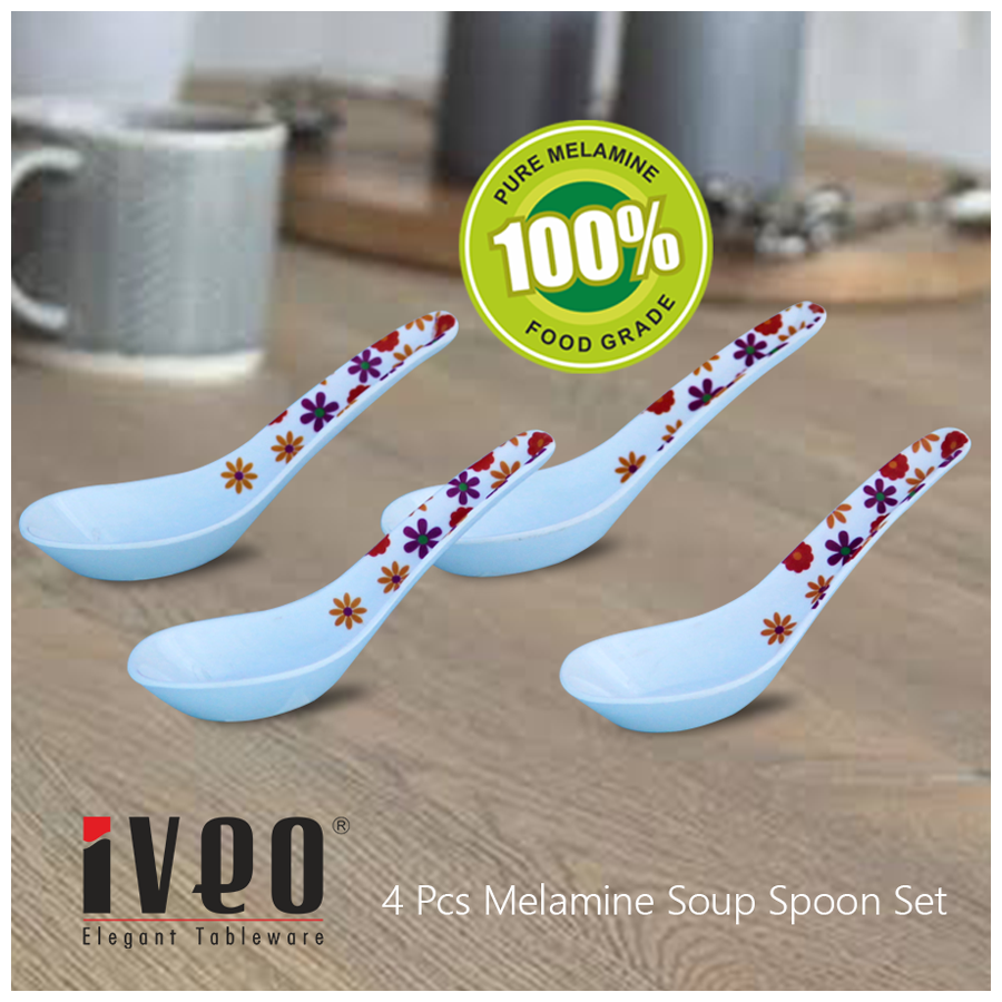 Iveo  100% Melamine Soup Spoon FLR Set