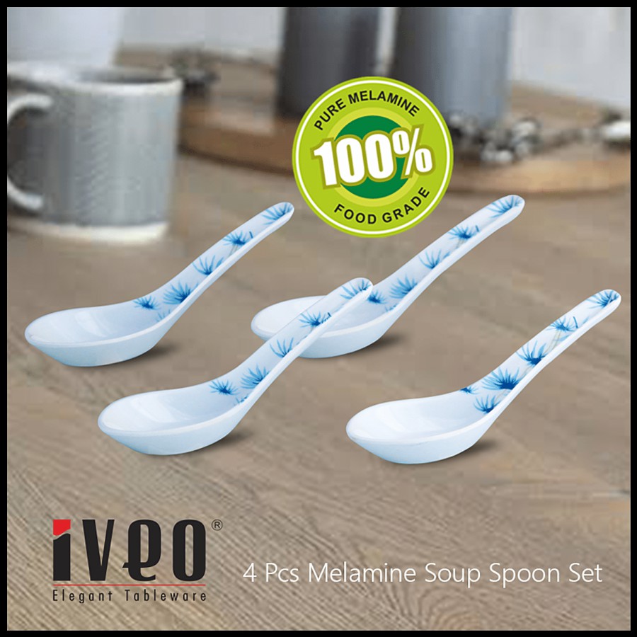 Iveo  100% Melamine Soup Spoon Set - Aquadazzle