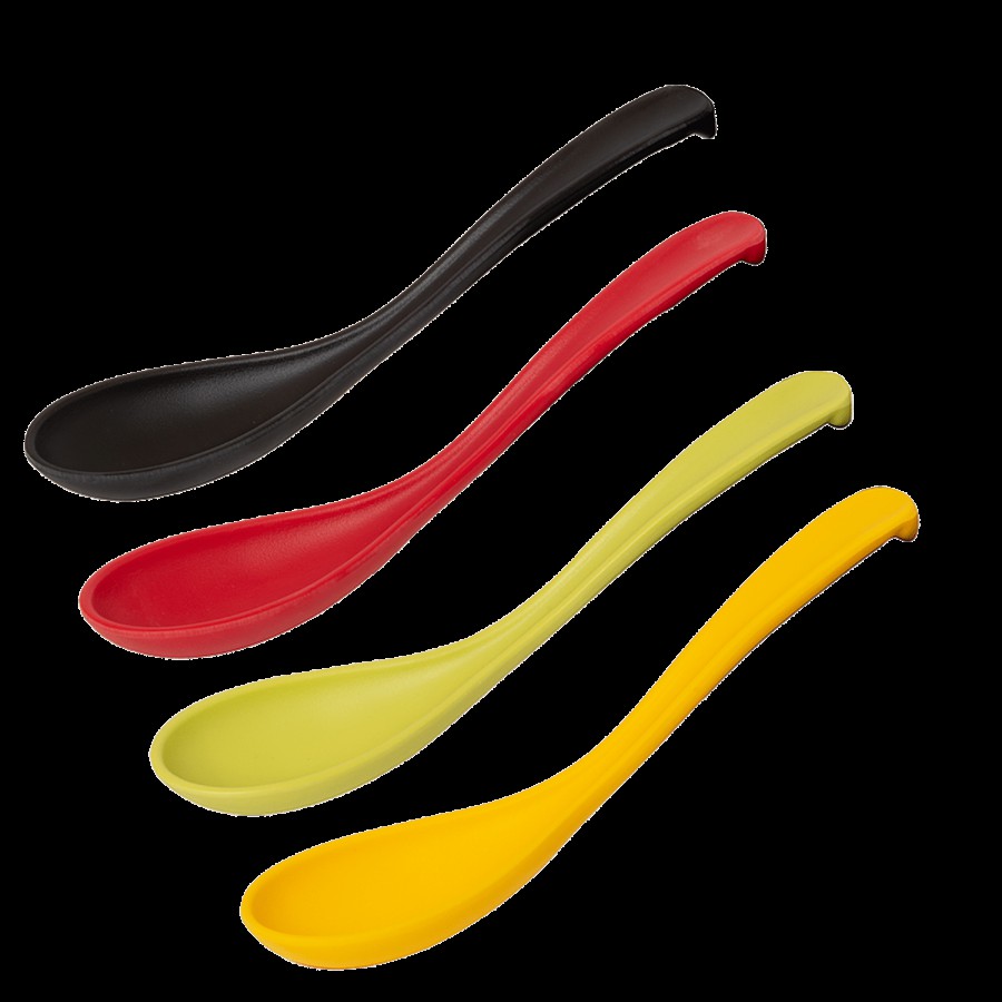 Iveo  100% Melamine Soup Spoon Texture - Multi Colour