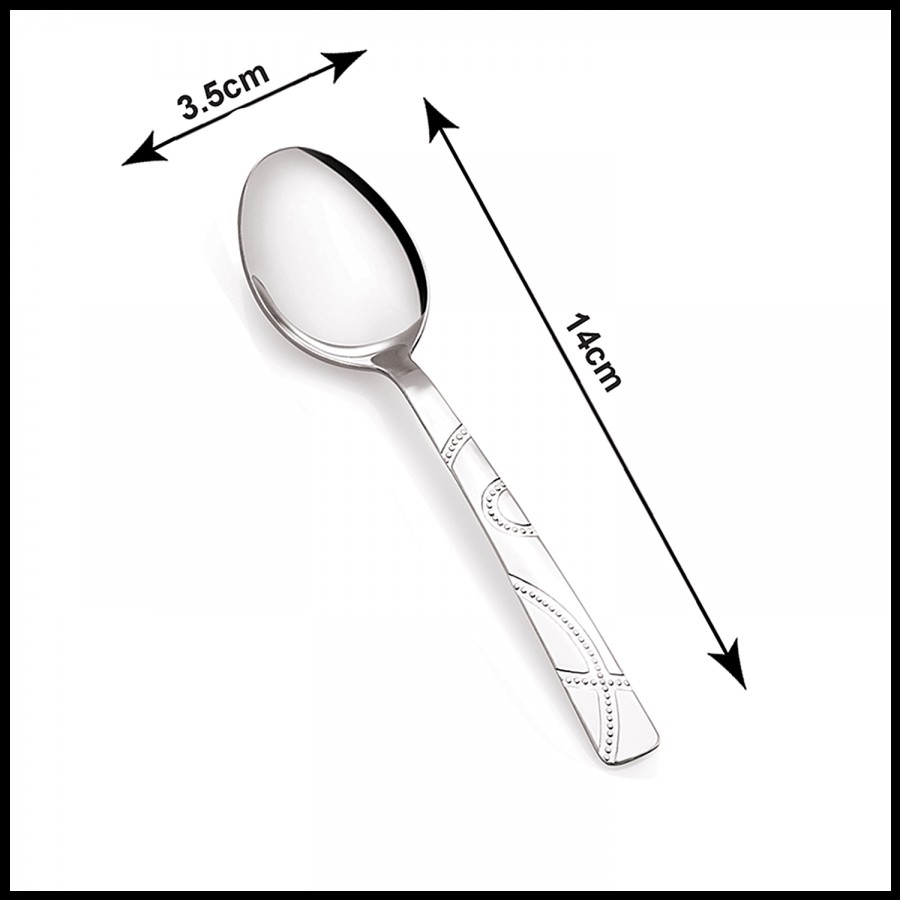 Petals Stainless Steel 14 Cm Tea Spoon - Saree