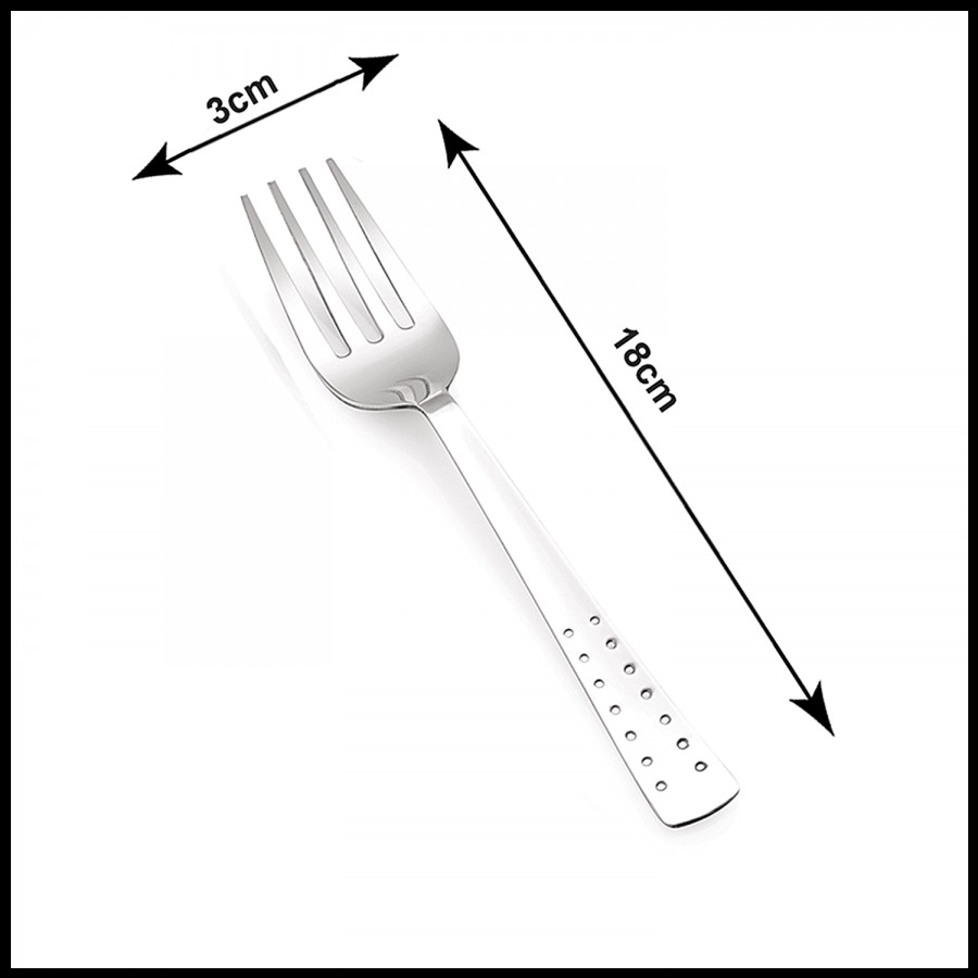 Petals Stainless Steel 18 Cm Dessert Fork - Dott