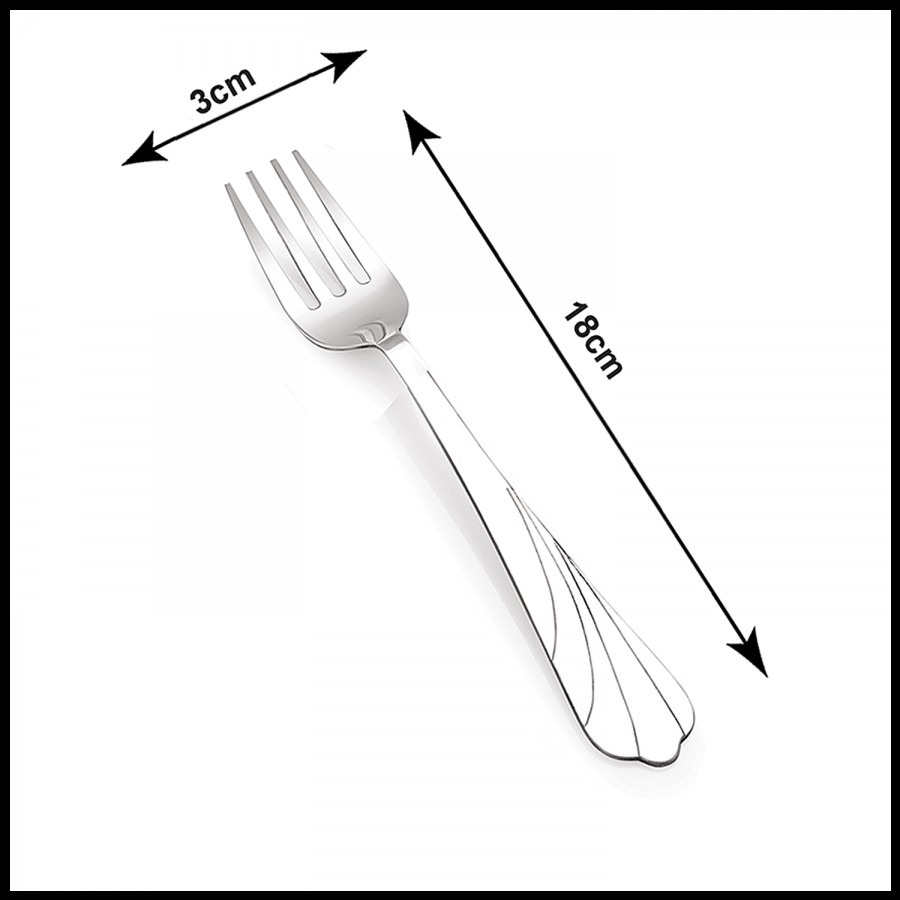 Petals Stainless Steel 18 Cm Dessert Fork - Flower