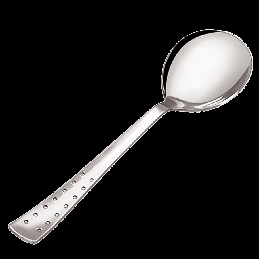 Petals Stainless Steel 18 Cm Dessert Soup Spoon - Dott