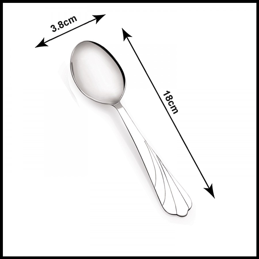 Petals Stainless Steel 18 Cm Dessert Spoon - Flower