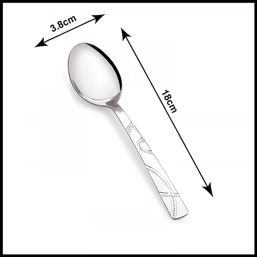 Petals Stainless Steel 18 Cm Dessert Spoon - Saree