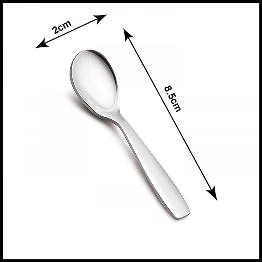 Petals Stainless Steel 8.5 Cm Masala Spices Lifting Small Spoon