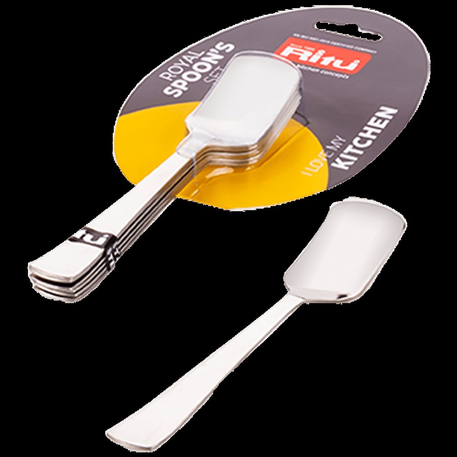 Ritu Stainless Steel Ice Cream Spoon - For Home & Kitchen