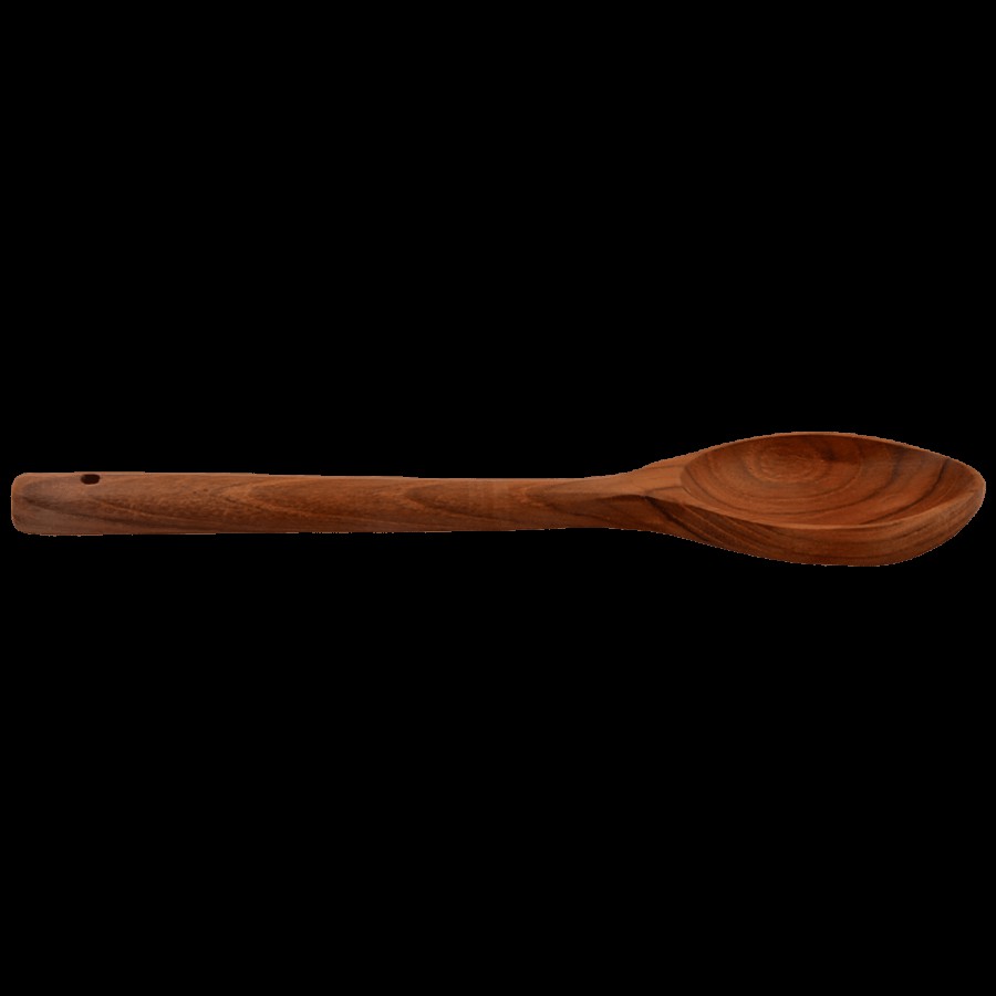 Tia Wooden Oval Spoon - 25 cm