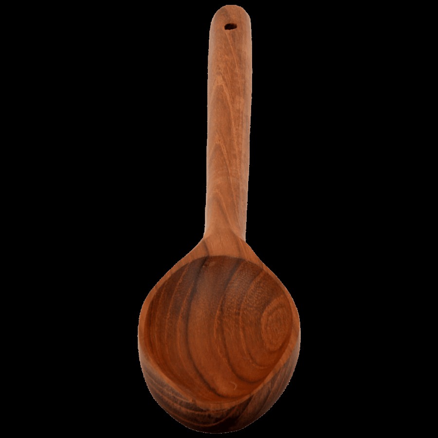 Tia Wooden Oval Spoon - 25 cm