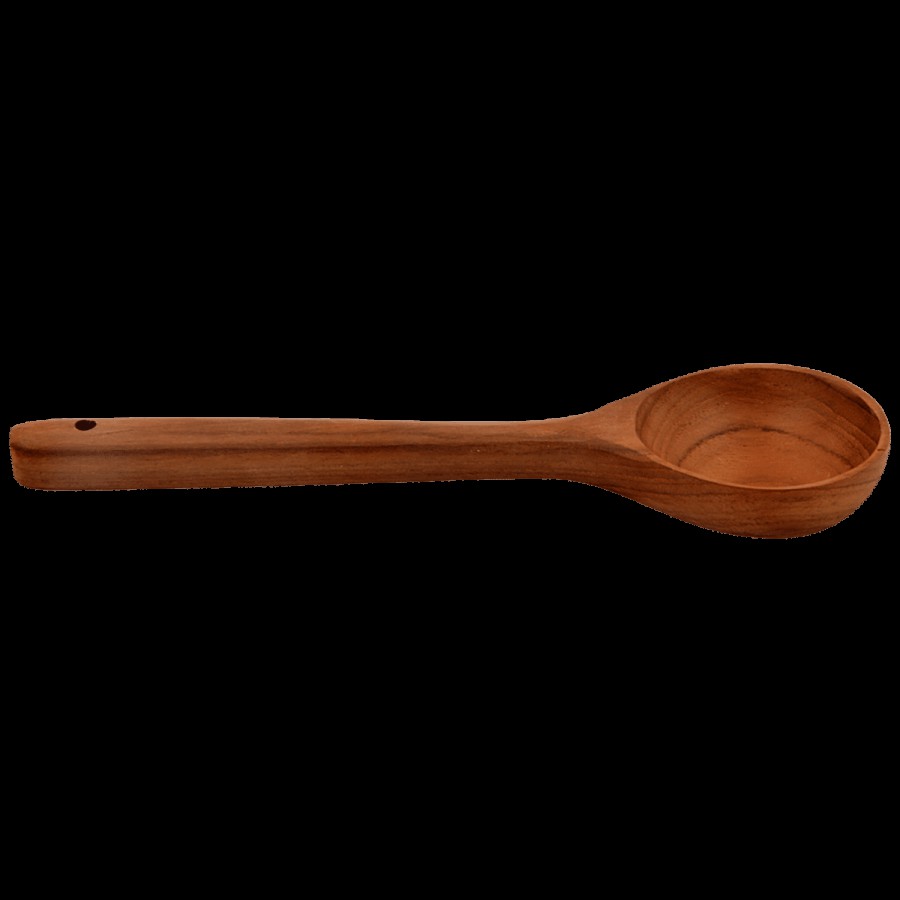 Tia Wooden Round Spoon - 30 cm