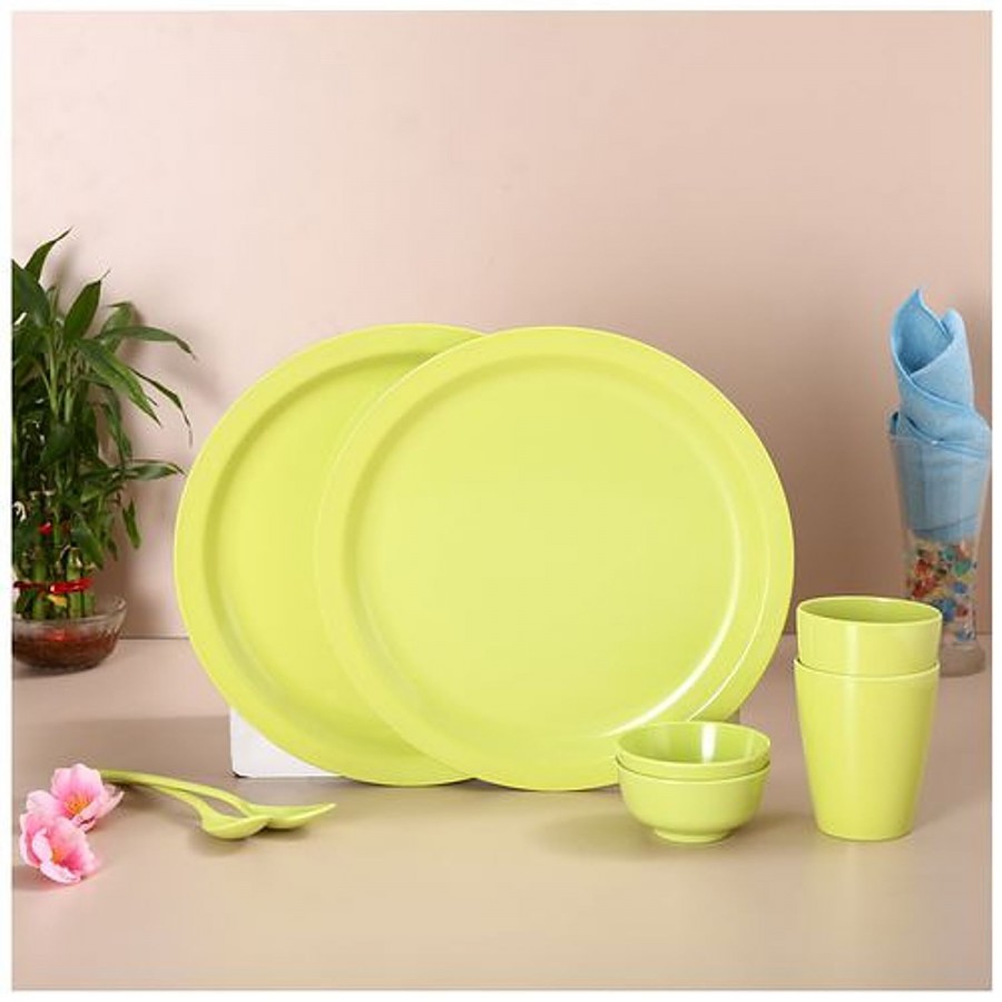 Iveo  100% Melamine Dinner Set - Green